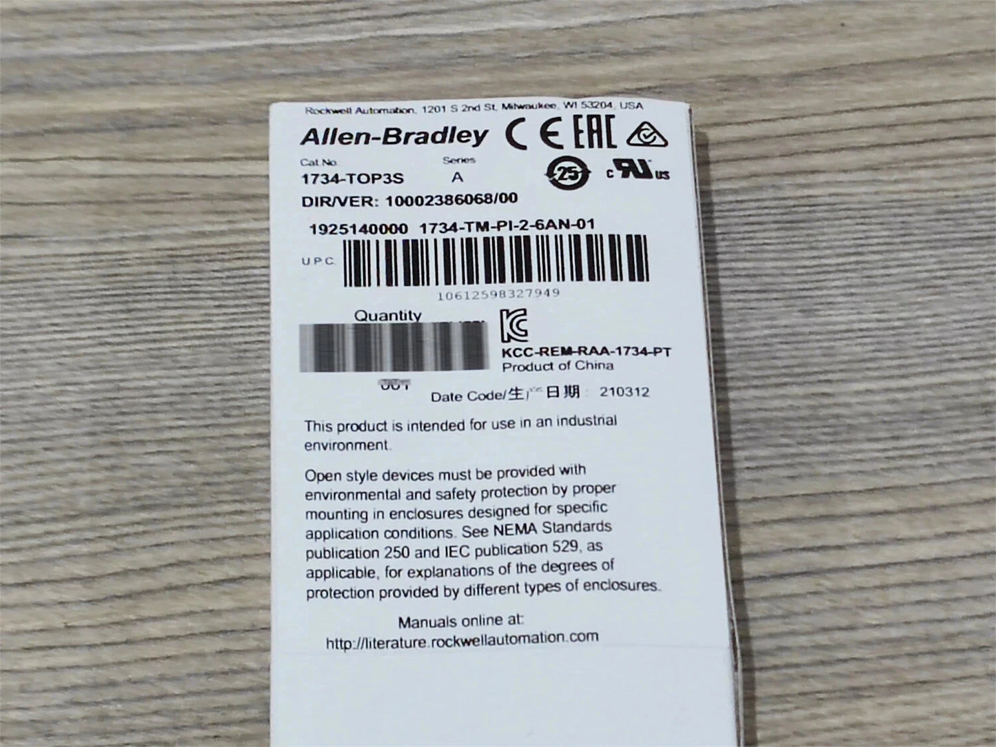 1PCs Allen Bradley New in Sealed Box Terminal Base Module 1734-TOP3S A