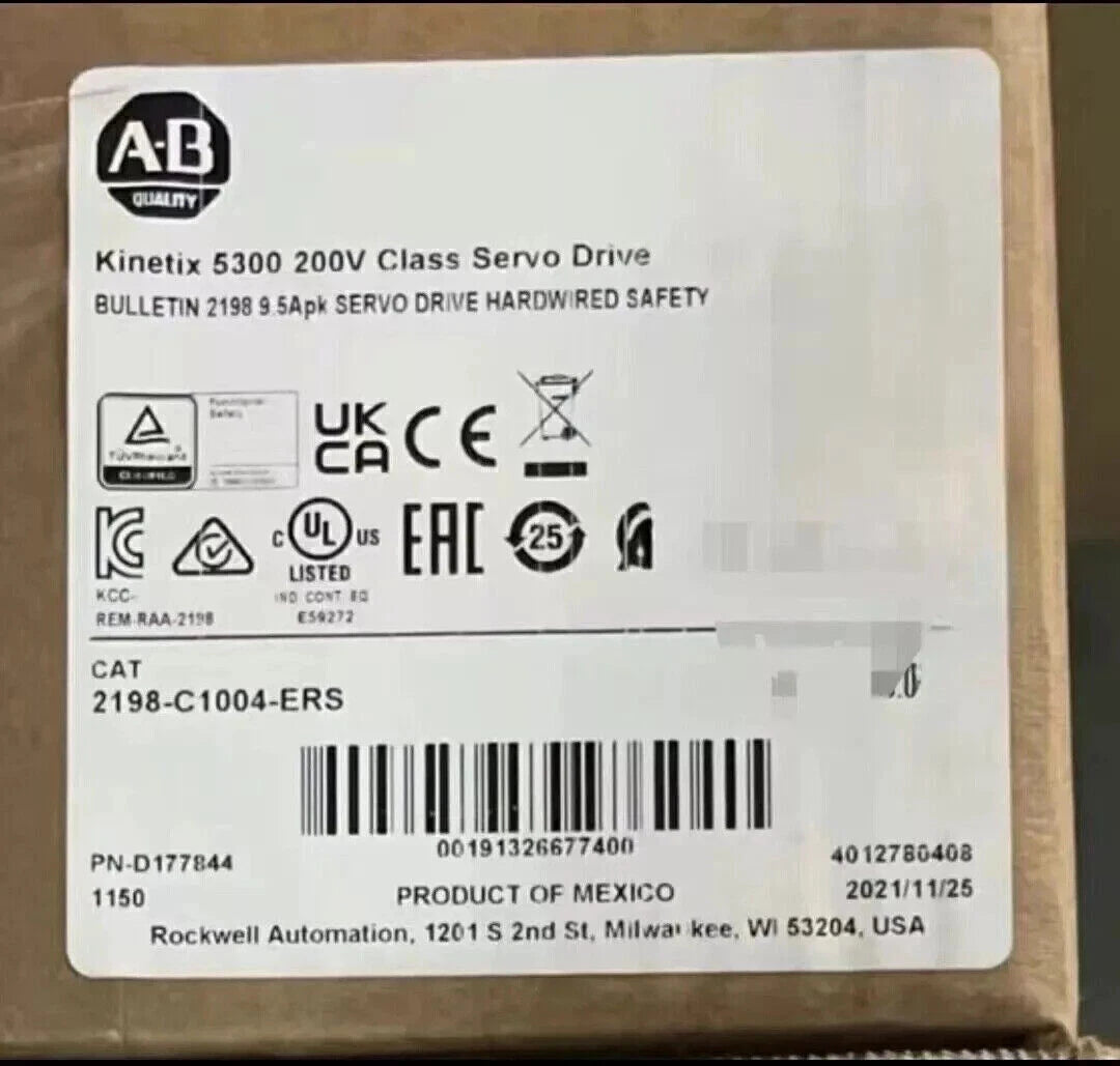AB 2198-C1004-ERS NEW Sealed Allen Bradley kinetix 5300 servo Free Delivery NEW