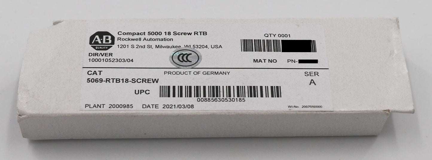 NIB MULTIPLE Allen Bradley 5069-RTB18-SCREW /A Compact 5000 18-Screw RTB SEALED