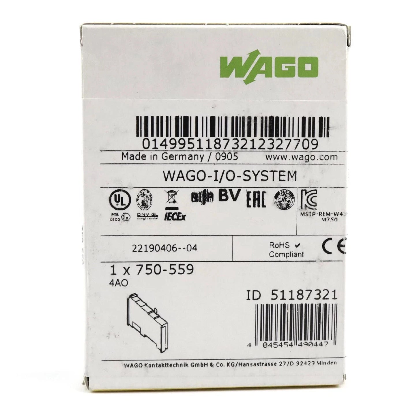 WAGO 4 Channel Analog Output 750-559 SIE