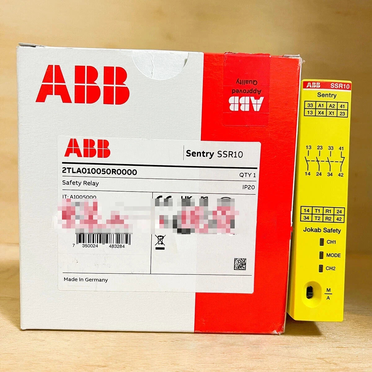 1 PCS NEW IN BOX ABB Safety Relay 24VDC SSR10 2TLA010050R0000