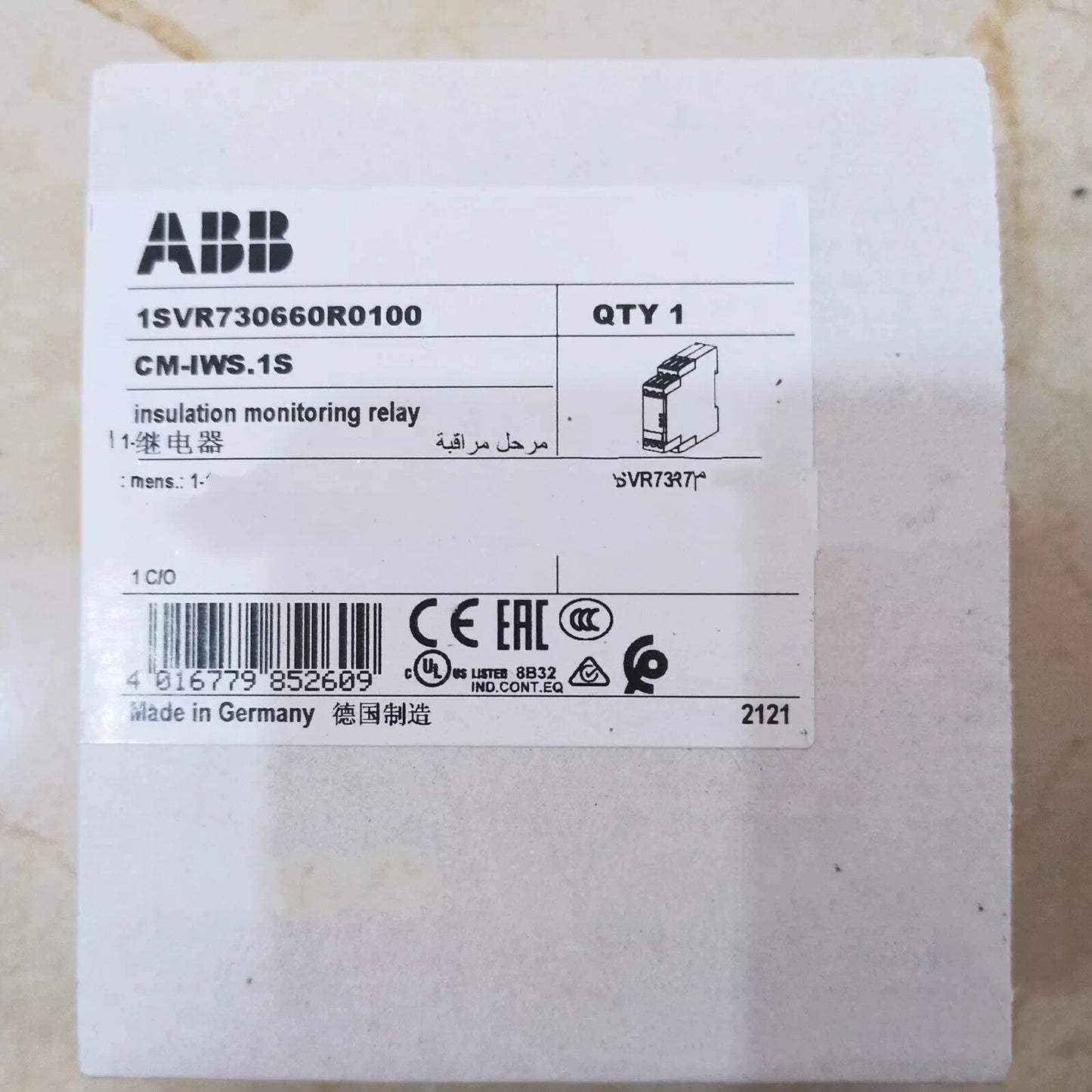1PC new ABB CM-IWS.1S 1SVR730660R0100 Monitoring Relay Free ship #YP1