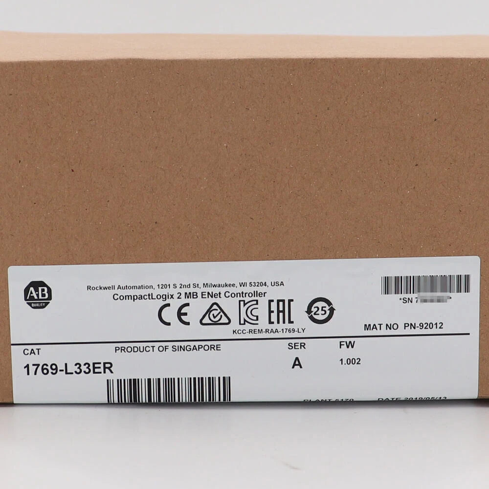 Allen Bradley 1769-L33ER CompactLogix 2 MB ENet Controller NEW Factory Sealed