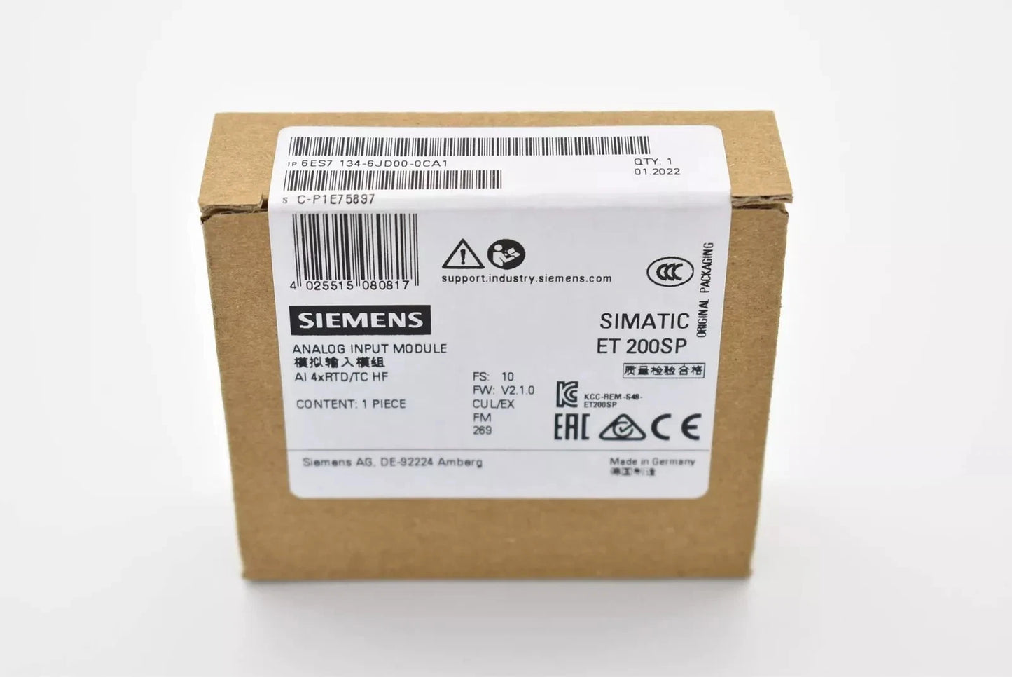 Siemens Simatic ET200SP AI 6ES7 134-6JD00-0CA1