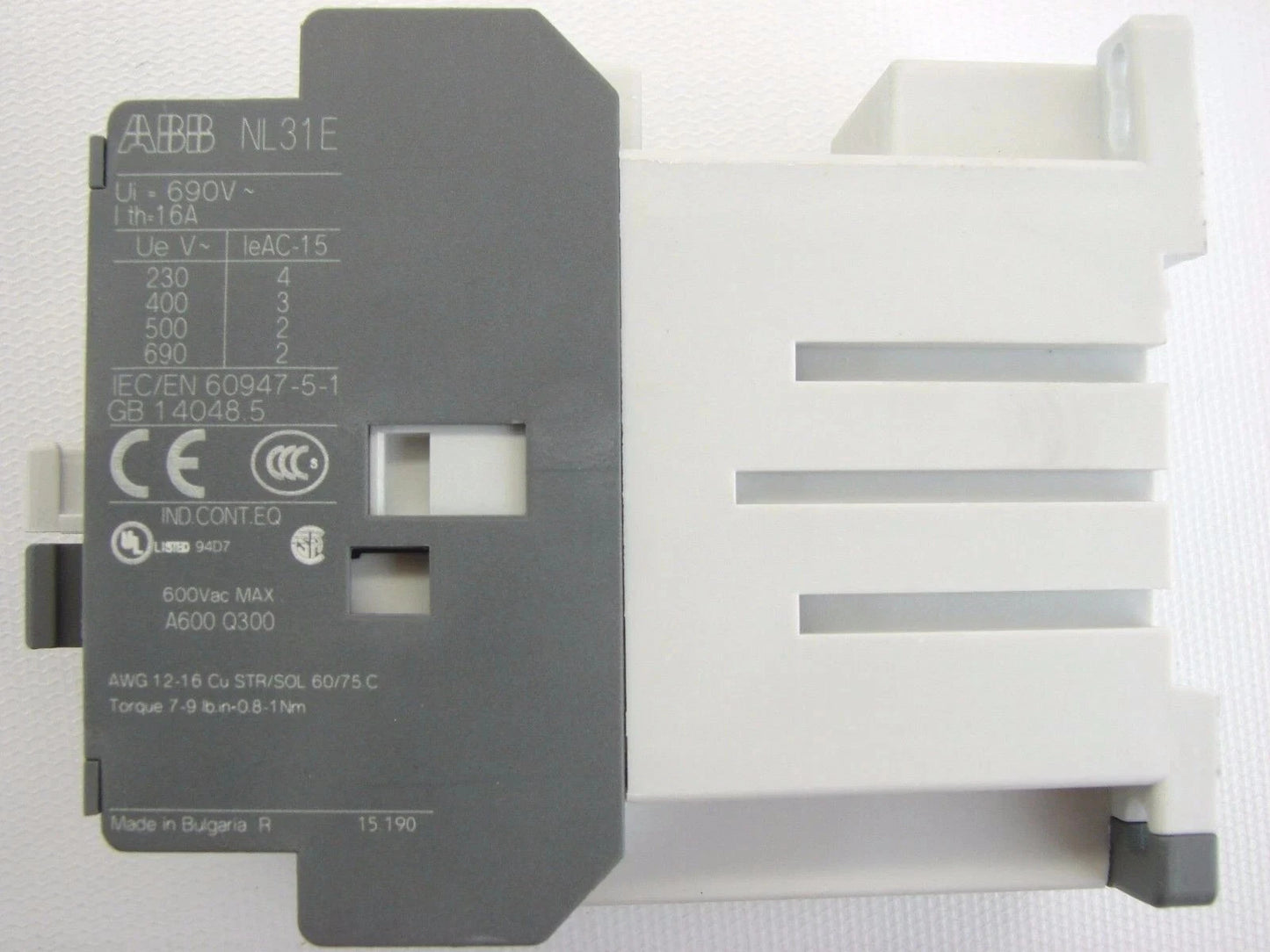 NEW ABB 1SBH143001R8131 24 VDC 4-POLE CONTACTOR RELAY NL31E 3-NO 1-NC