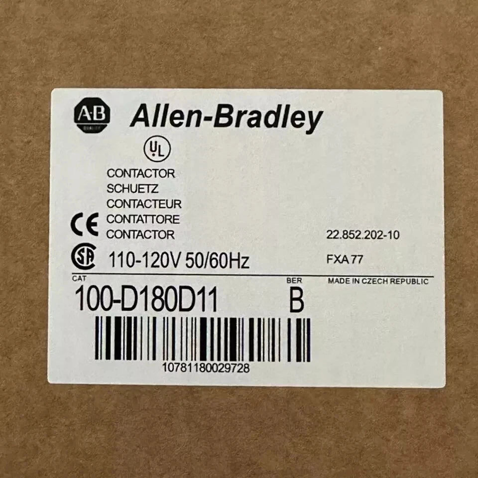 NEW Factory Sealed Allen-Bradley 100-D180D11 Contactor 100D180D11