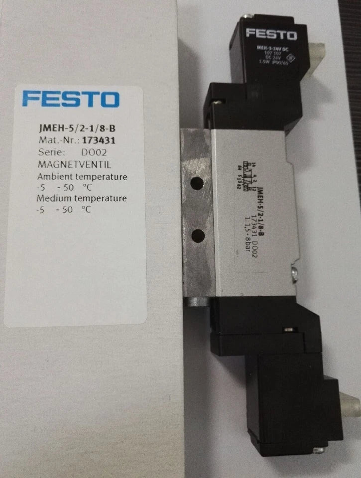 Festo JMEH-5/2-1/8-B 173431 Solenoid Valve New One Free Shipping JMEH5/21/8B