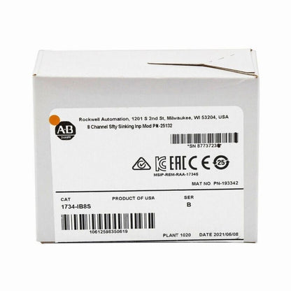 AB 1734-IB8S Ser B 8 Channel Sfty Sinking Input Module 1734IB8S New Sealed