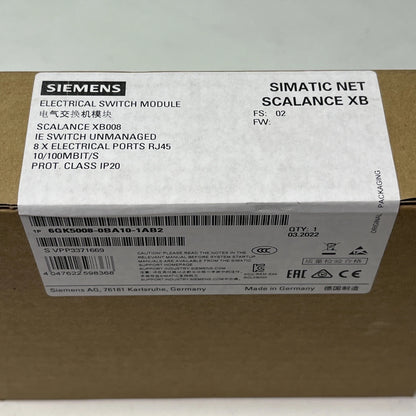 NEW SIEMENS 6GK5008-0BA10-1AB2 Industrial Ethernet Switch 6GK50080BA101AB2