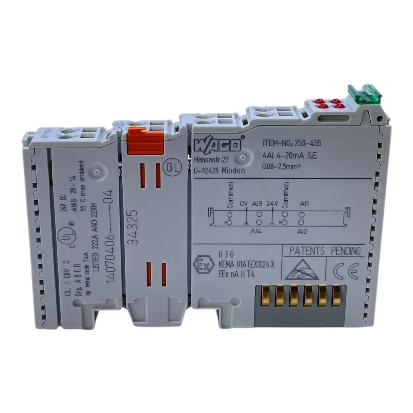 Wago 750-455 Analog Input Module For PLC