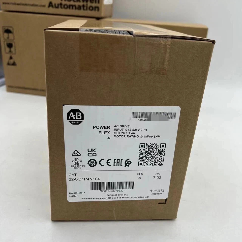 22AD1P4N104 Allen-Bradley 22A-D1P4N104 PowerFlex4 AC Drive NEW Seal US Free Tax