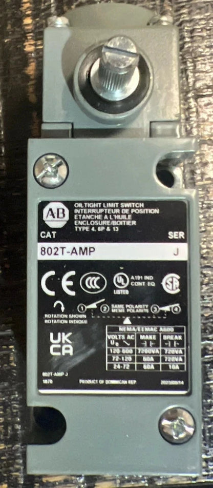 802T-AMP ALLEN BRADLEY OIL TIGHT LIMIT SWITCH