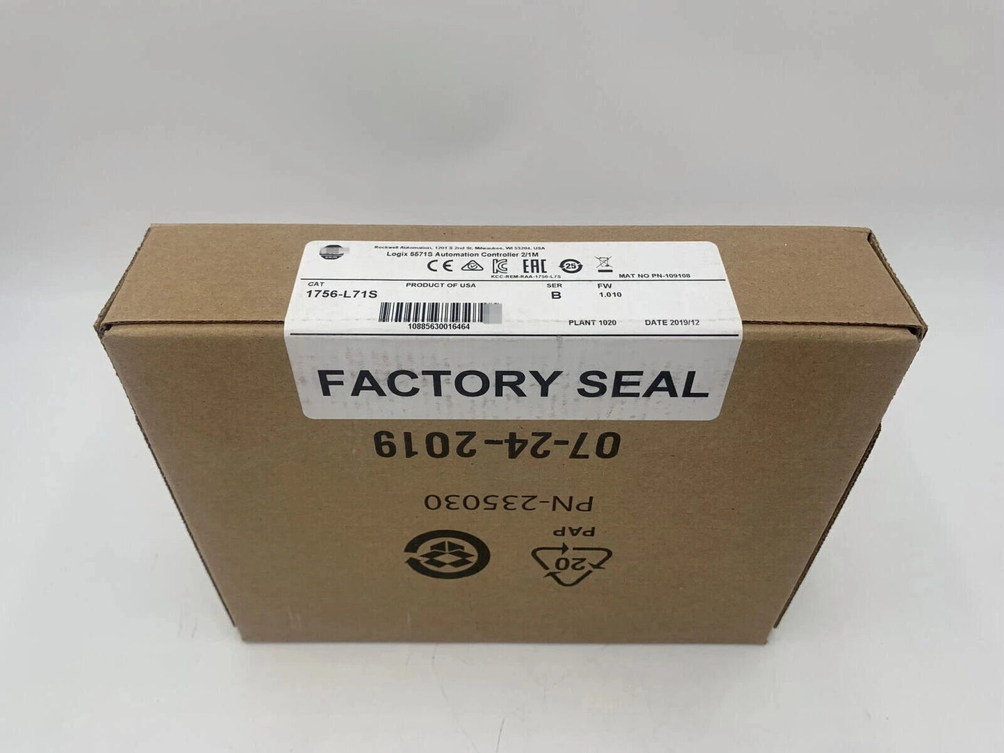 1756-L71S New AB 1756 L71S Ser B GuardLogix Automation Controller 1756L71S