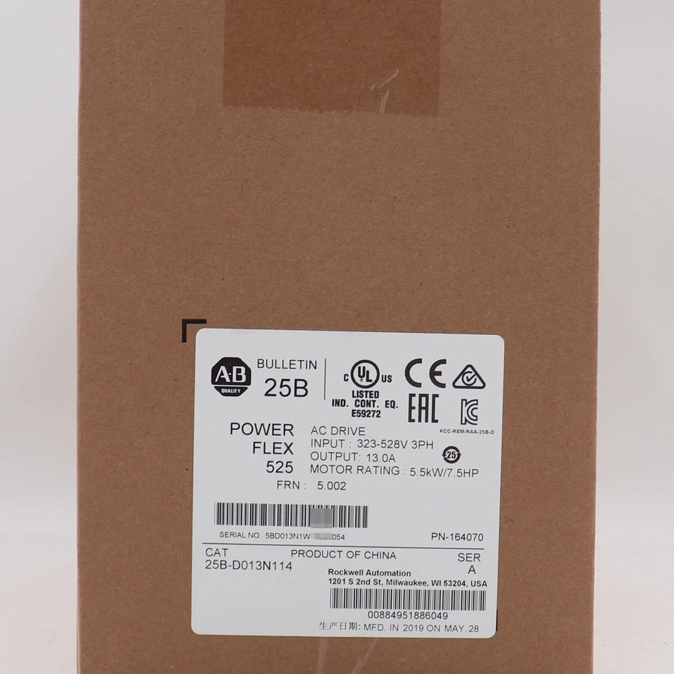 25B-D013N114 PowerFlex 525 5.5kW 7.5Hp AC Drive 25B-D013N114 Facotry Sealed ABHT