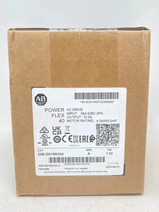 NEW Sealed Allen-Bradley 22B-D010N104 /A PowerFlex 40 AC Drive 4.0kW/5HP