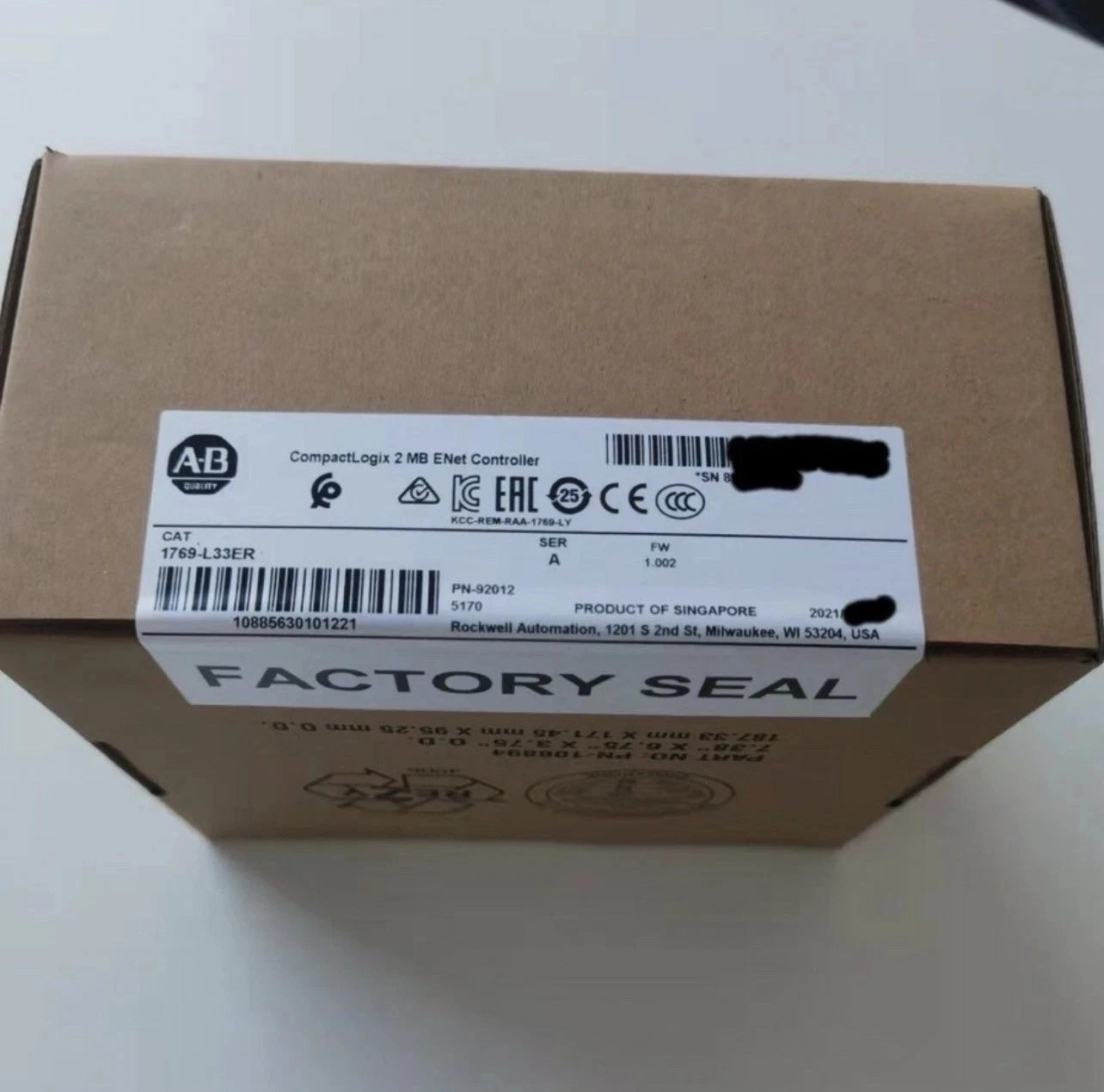 Allen Bradley 1769-L33ER CompactLogix 2 MB ENet Controller NEW Factory Sealed