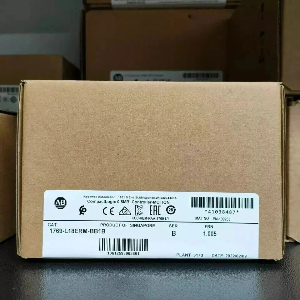 New Factory Sealed AB 1769-L18ERM-BB1B /B CompactLogix 0.5MB Controller Motion
