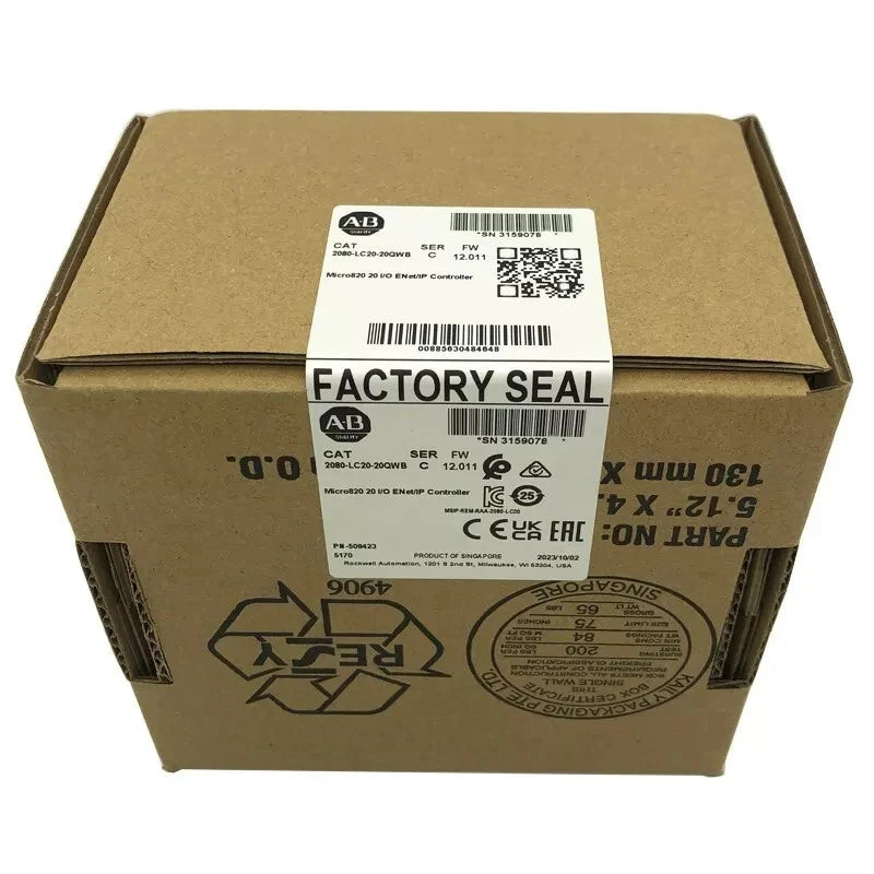 Sealed 2080-LC20-20QWB Micro820 20 I/O ENet/IP Controller In Box