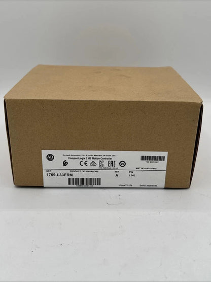 Allen Bradley 1769-L33ERM CompactLogix 2 MB Motion Controller New Factory Sealed