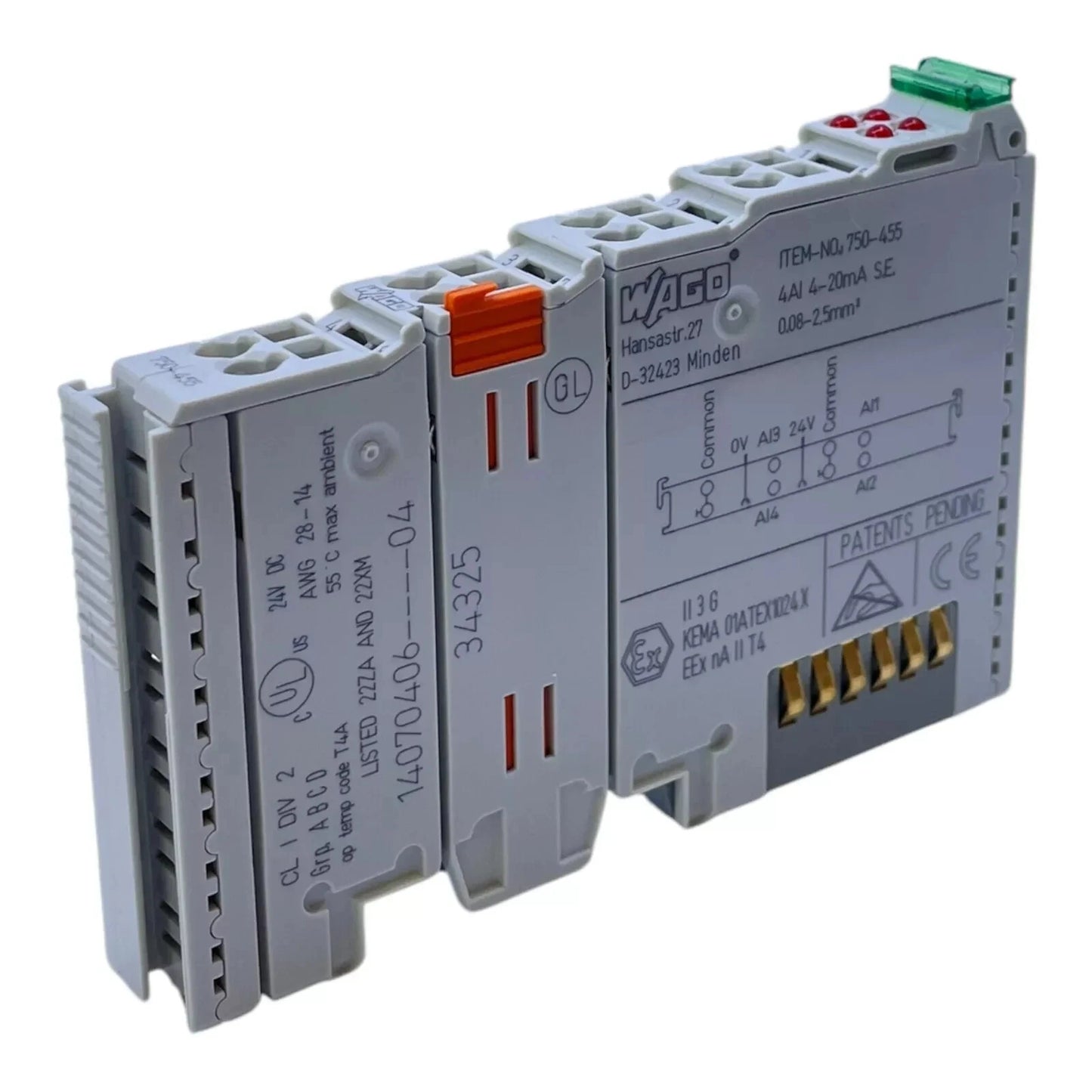 Wago 750-455 Analog Input Module For PLC