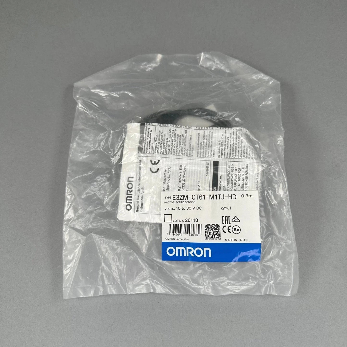 Omron Photoelectric Sensor E3ZM-CT61-M1TJ 0.3M 10-30V x 1 PC