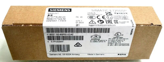 6ES7193-6BP00-0DA0 NEW SIEMENS SIMATIC ET 200SP Base Unit 6ES7193-6BP00-0DA0