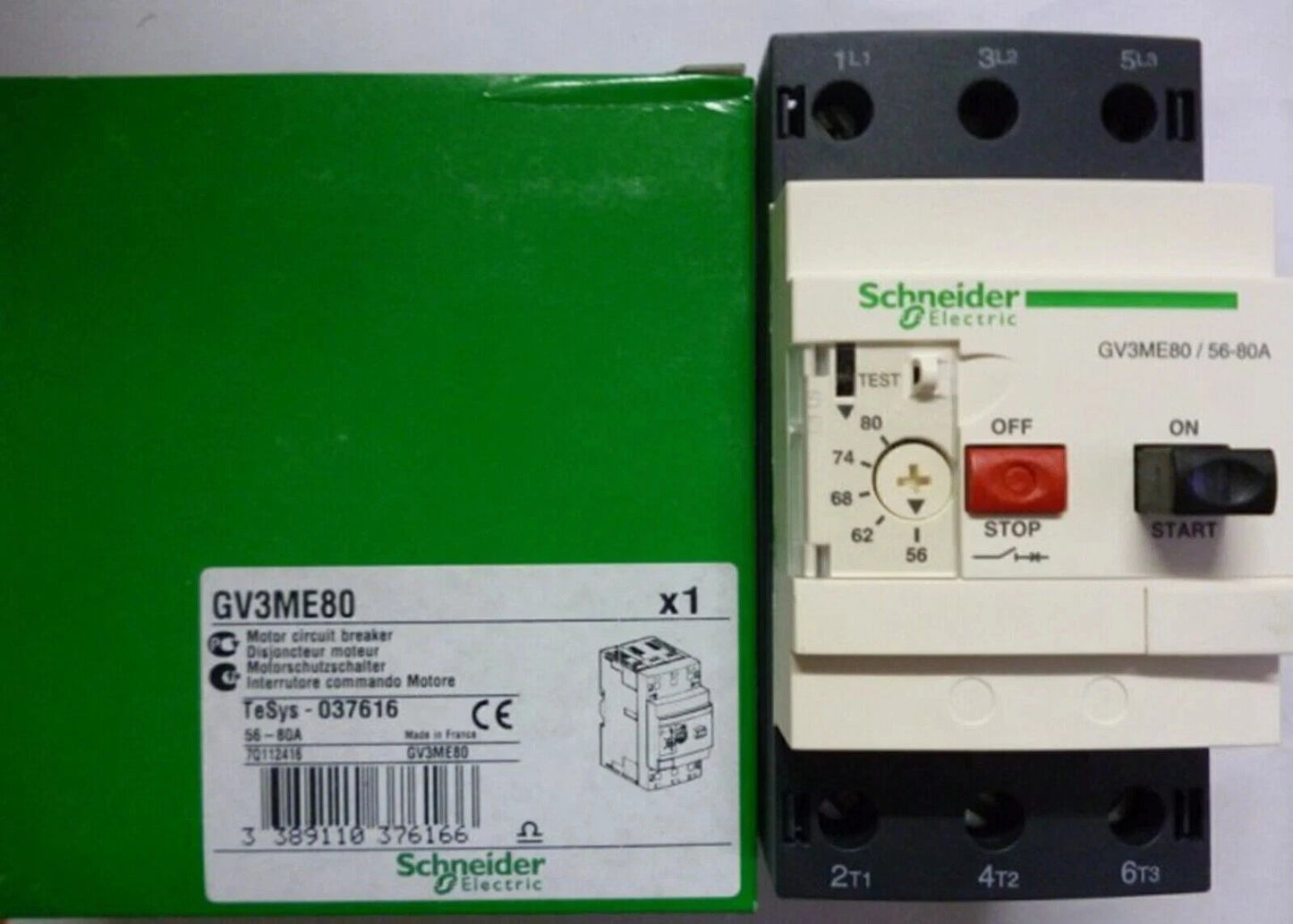FOR Telemecanique Motor Circuit Breaker GV3ME80 56-80A GV3-ME80 new
