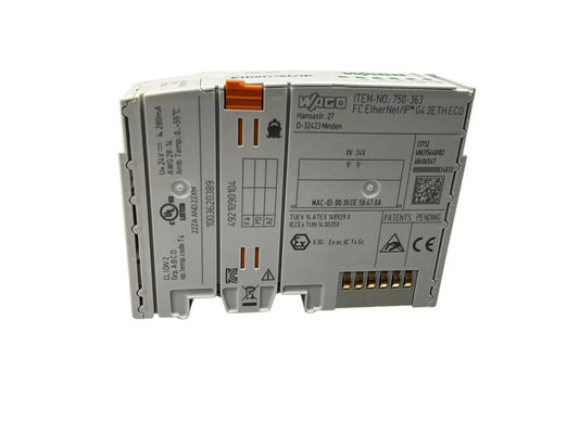 Wago 750-363 FC Ethernet/IP G4 2ETH PLC Module