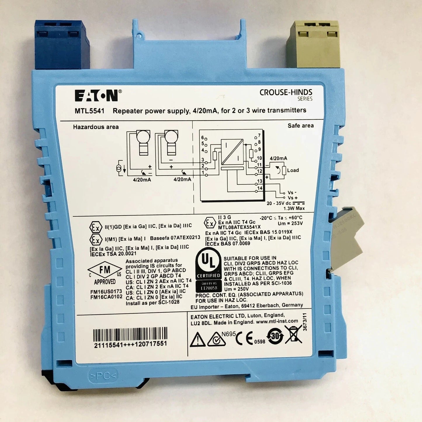 EATON #MTL5541 REPEATER POWER SUPPLY IN BOX