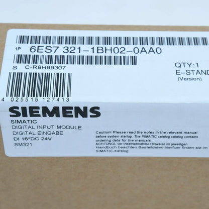 Siemens 6ES7321-1BH02-0AA0 One New 6ES7 321-1BH02-0AA0 In Box Expedited Shipping