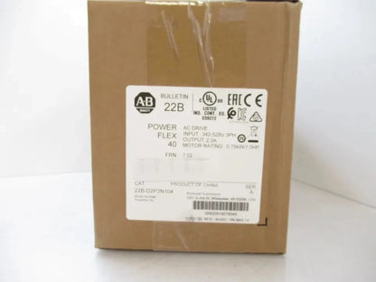 22B-D2P3N104 22BD2P3N104 Allen Bradley PowerFlex 40 AC Drive SURPLUS IN BOX