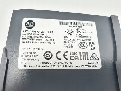 ALLEN-BRADLEY 1734-EP24DC 1734EP24DC SER B POINT I/O EXTENSION POWER MODULE