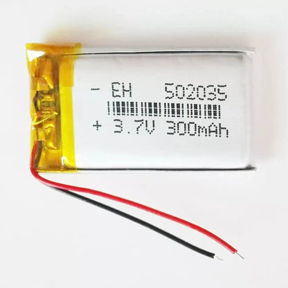 3.7V 300mAh Lipo Rechargeable Battery + PCM For Bluetooth DVD MP3 502035