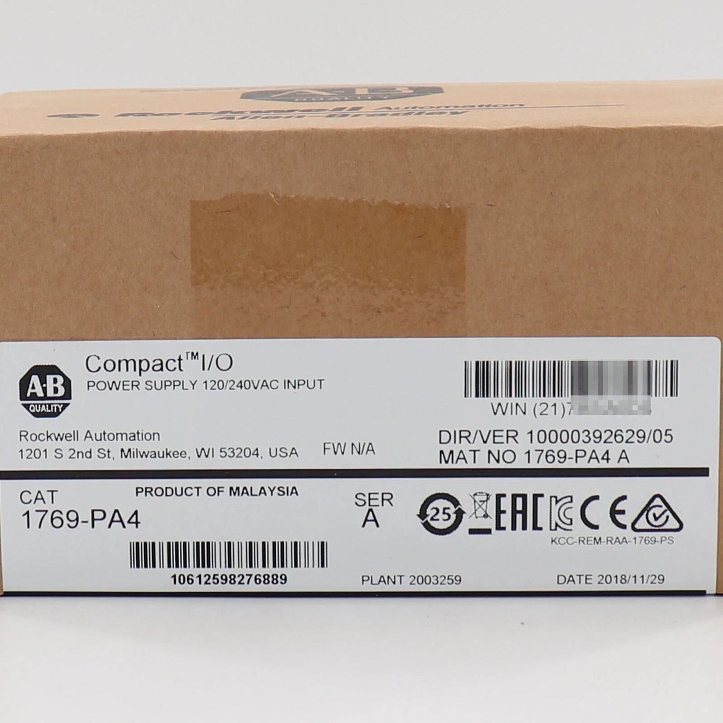 Allen-Bradley 1769-PA4 CompactLogix PLC Power Supply New