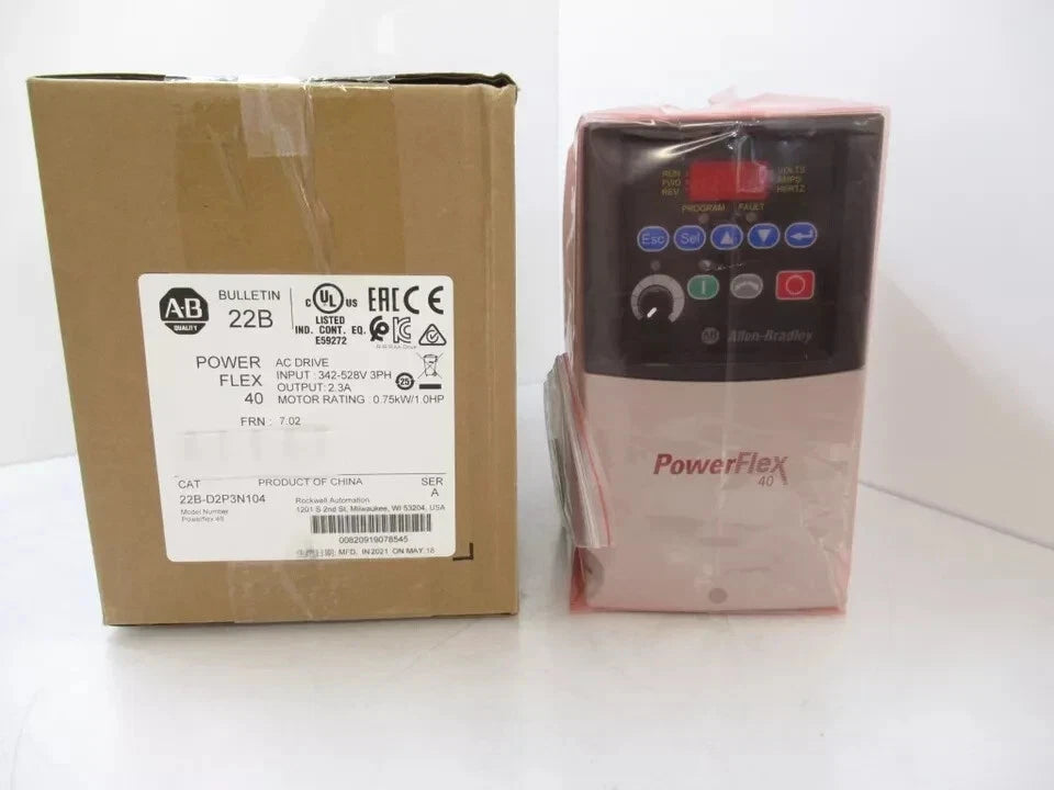 22B-D2P3N104 22BD2P3N104 Allen Bradley PowerFlex 40 AC Drive SURPLUS IN BOX