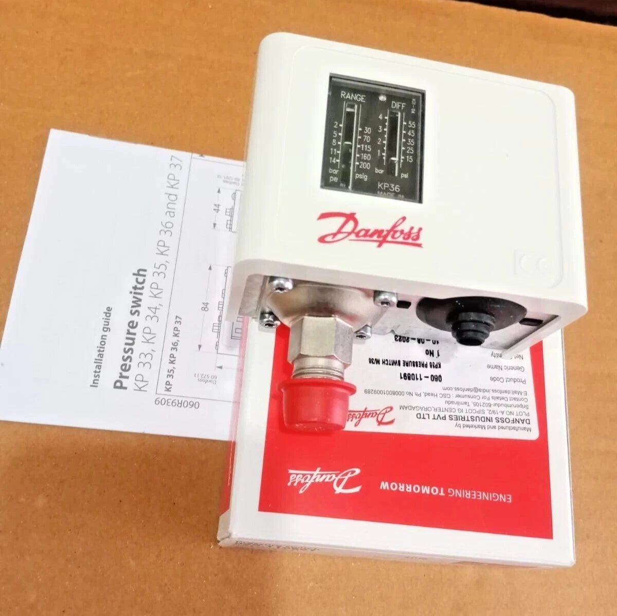 1PC- Danfoss 060-110891 Pressure switch, KP36- Brand New