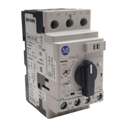 Allen Bradley 140M-C2E-C25 Circuit Breaker, 3-Pole 3PH 1NO + 1NC, 18-25A, 690VAC