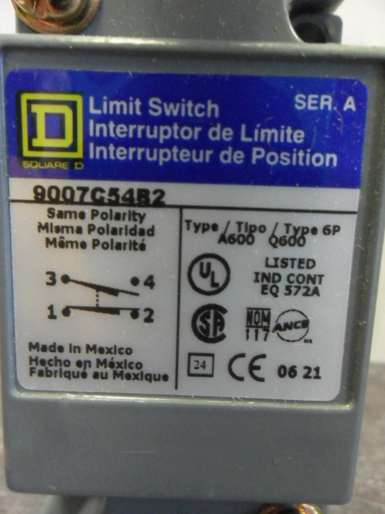 New Square D 9007 C54B2 Turret Head 9007C54B2 Limit Switch Series A NIB