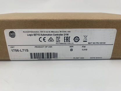 1756-L71S New AB 1756 L71S Ser B GuardLogix Automation Controller 1756L71S