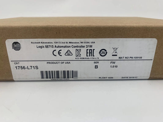 1756-L71S New AB 1756 L71S Ser B GuardLogix Automation Controller 1756L71S