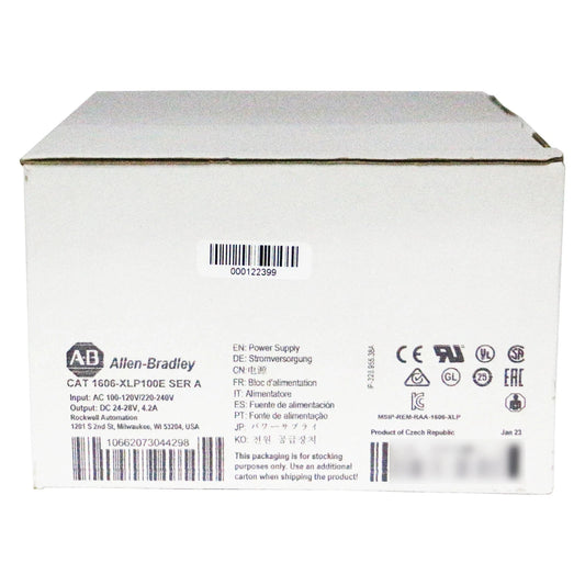 1606-XLP100E Allen Bradley Power Supply 24V DC New SER A 1606XLP100E