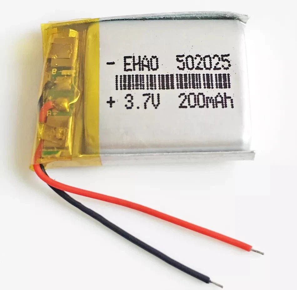 3.7V 200mAh Lipo Rechargeable Battery 502025 For MP3 MID Headphone Bluetooth GPS