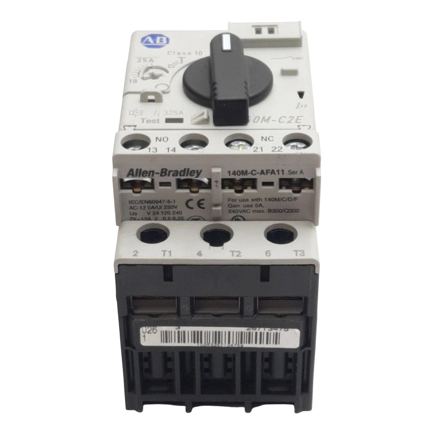 Allen Bradley 140M-C2E-C25 Circuit Breaker, 3-Pole 3PH 1NO + 1NC, 18-25A, 690VAC