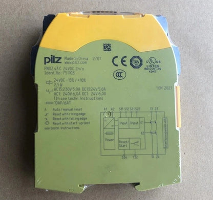 1PCS NEW Pilz safety relay PNOZ S3 C 24VDC 2n/o 751103