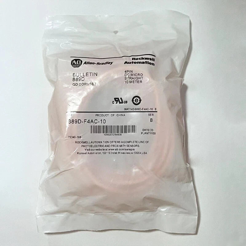 Allen Bradley 889D-F4AC-10 Ser B QD Cordset 10m Long, 4-Pin, 250V, 4A