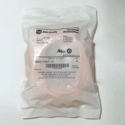Allen Bradley 889D-F4AC-10 Ser B QD Cordset 10m Long, 4-Pin, 250V, 4A