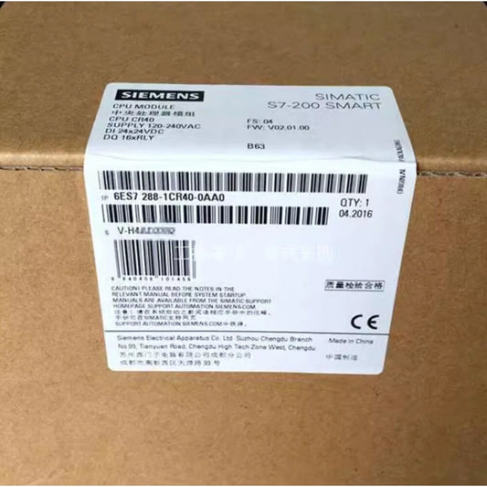 New Siemens SIMATIC S7-200 SMART CPU CR40 6ES7288-1CR40-0AA0 6ES7 288-1CR40-0AA0