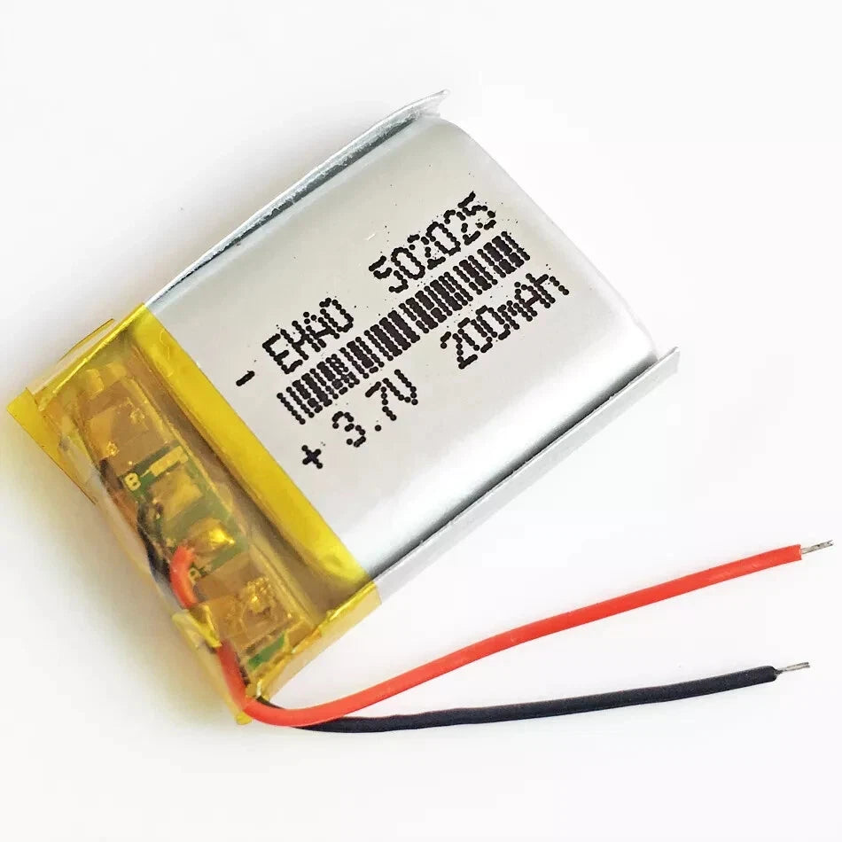 3.7V 200mAh Lipo Rechargeable Battery 502025 For MP3 MID Headphone Bluetooth GPS