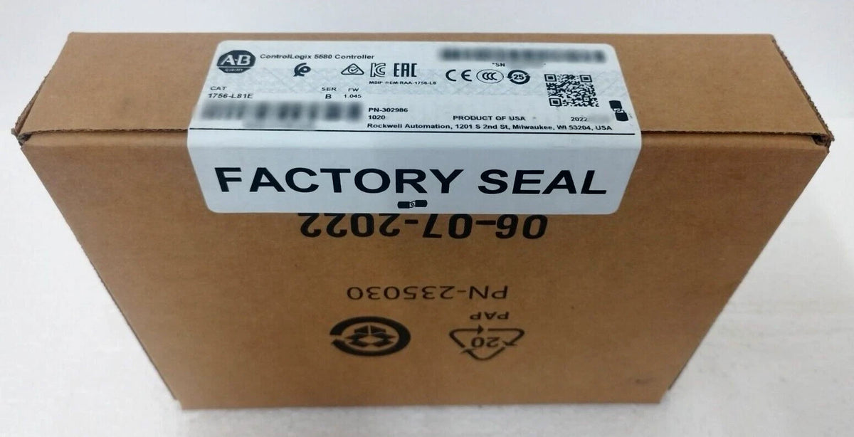 Allen Bradley 1756-L81E SER. B ControlLogix 5580 Controller