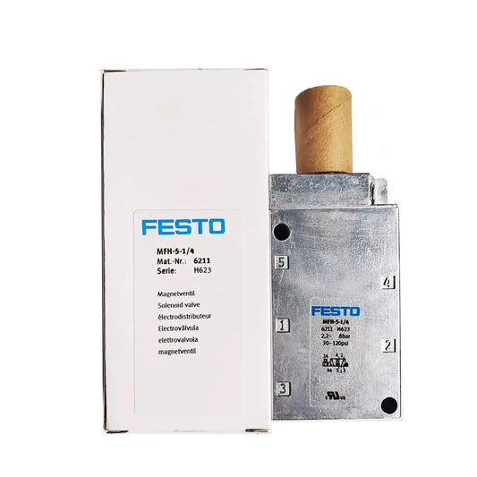 New & Genuine FESTO MFH-5-1/4 MFH51/4 6211 Solenoid Valve Fast Shipping